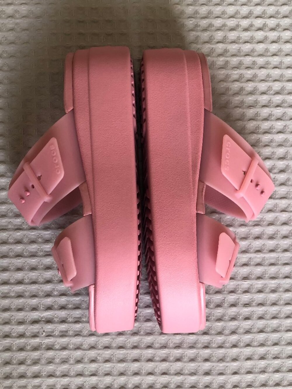 NEW Frosted Pink LiteRide CROCS Brooklyn Wedge with 2 Adjustable Straps - Size 7 - Picture 6 of 9